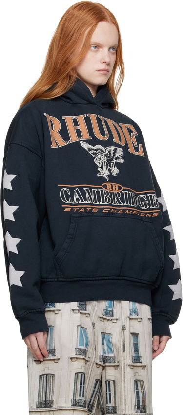 Mikina Rhude Rhude 'Cambridge State Champions' Graphic Hoodie Navy | RHPF25HO10012, 1