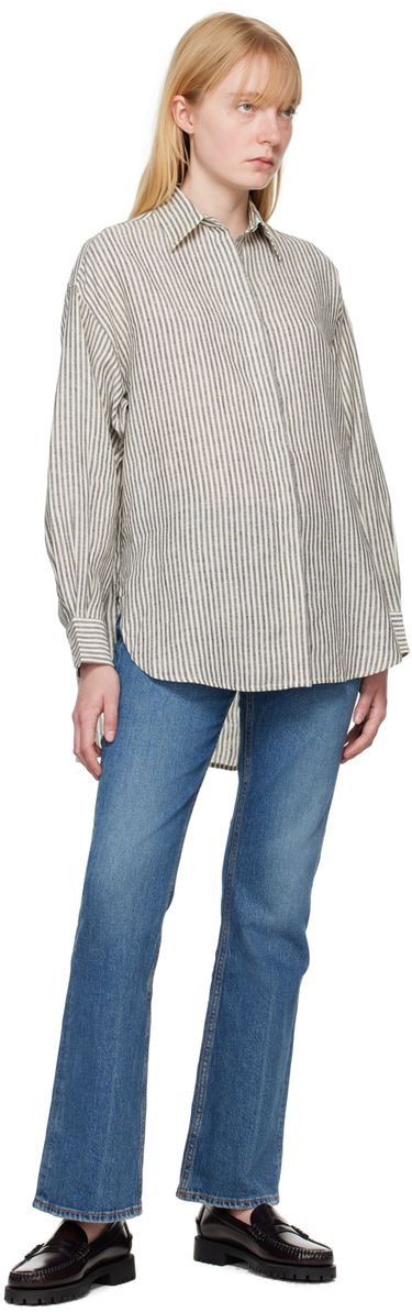 Košeľa rag & bone Ryan Striped Linen Shirt Biela | WAW24PA0173817, 3