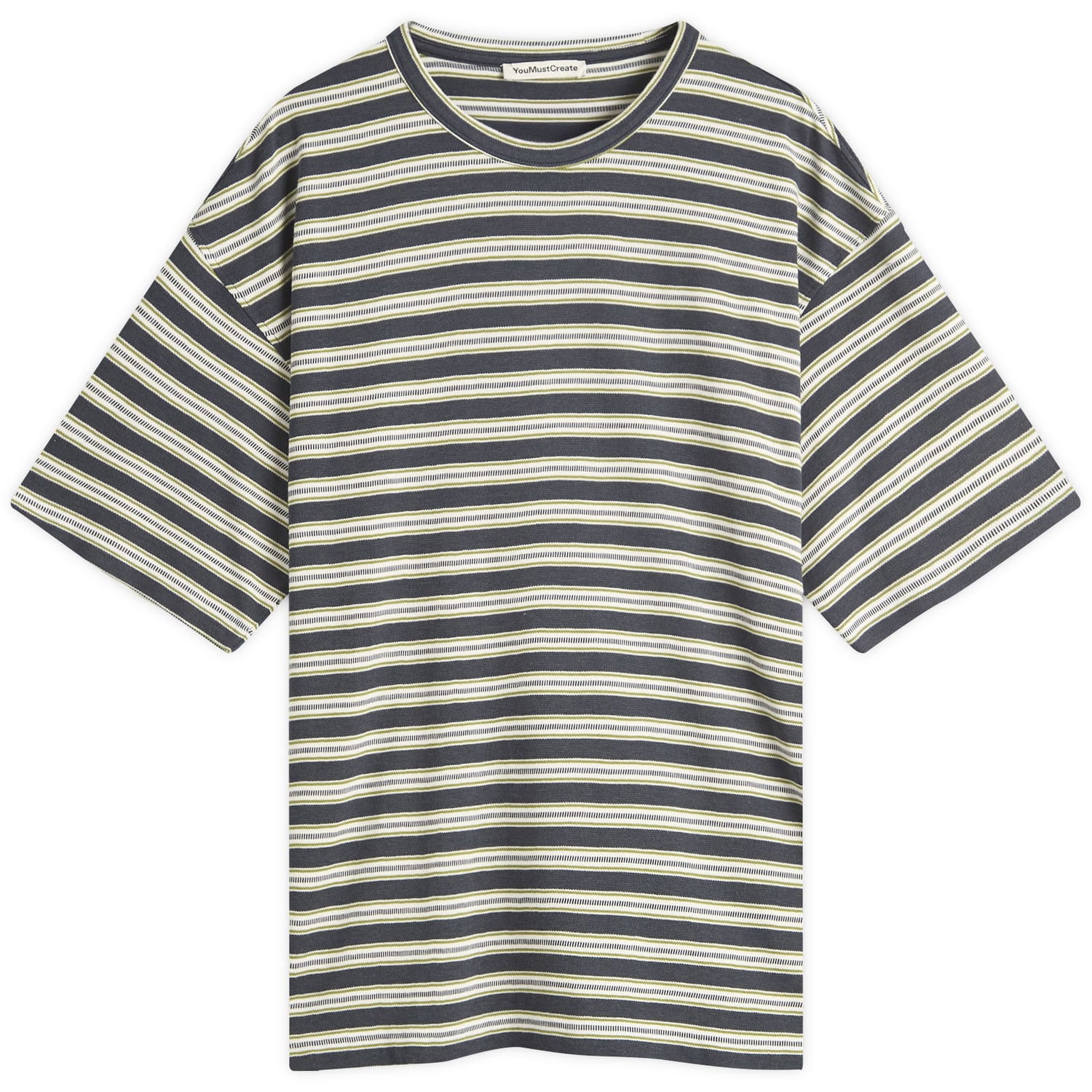 Tričko YMC YMC Triple Jacquard Stripe T-Shirt, Size Large Šedá | P6YMJ-90, 0