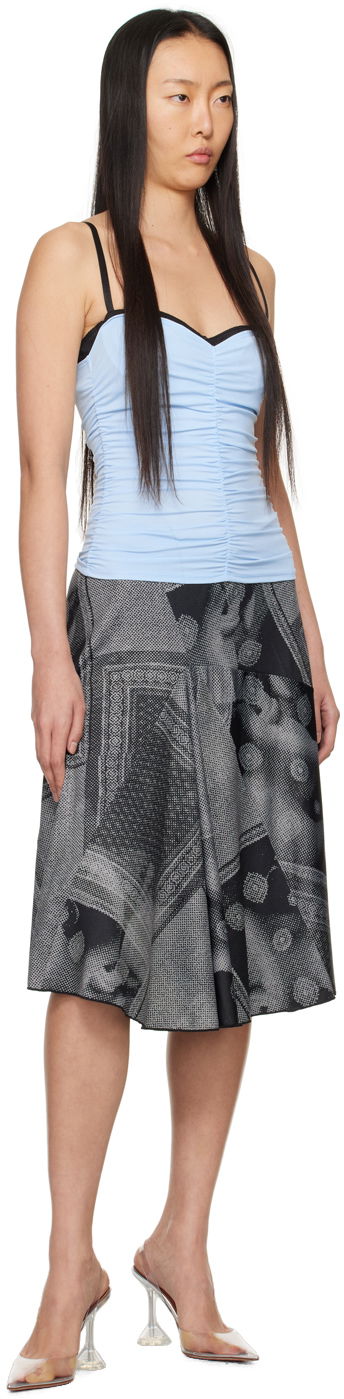 Tielko Miaou Miaou Renzo Ruched Tank Top Modrá | 7064TKBYL, 3
