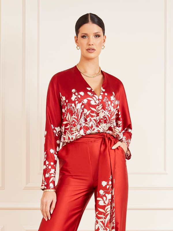 Košeľa GUESS Marciano All Over Print Top Červená | 4RGH227014A, 0
