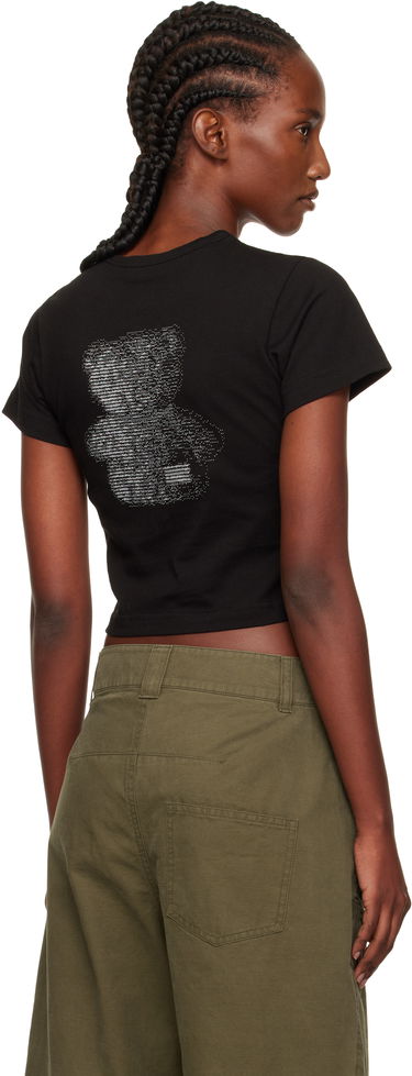 Tričko We11done We11done Code Teddy Cropped T-Shirt Čierna | WD-TT2-25-770-W-BK, 2