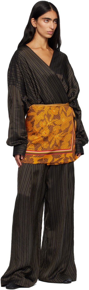 Košeľa Dries Van Noten Dries Van Noten Striped Long Sleeve Wrap Shirt Hnedá | 252-010715-2267, 3