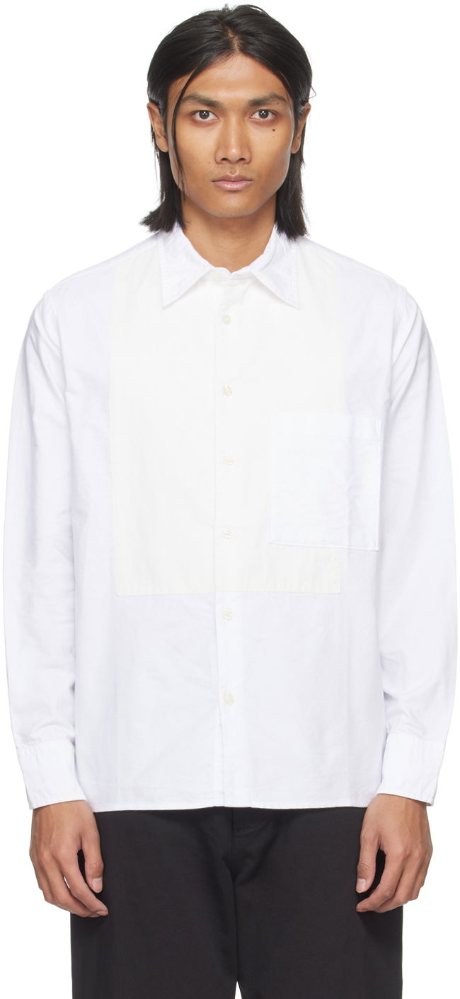 Košeľa Universal Works Universal Works Bib Front Shirt Biela | P2950, 0
