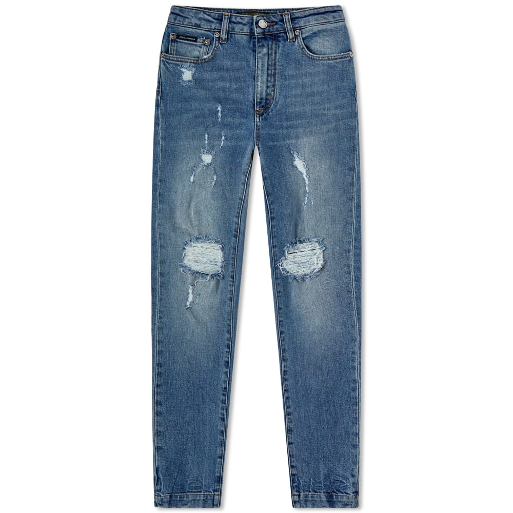 Džínsy Dolce & Gabbana Distressed Jean Navy | FTAH6DG8EE8-S9001, 0