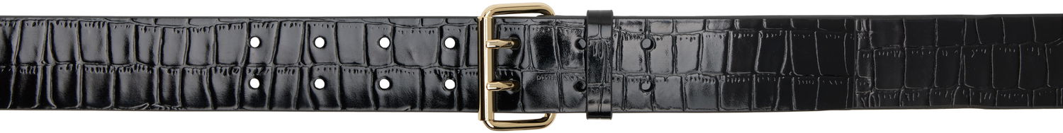 Opasok Anine Bing Anine Bing Mila Croc-Effect Leather Belt Čierna | A-12-10817-BLK1, 0