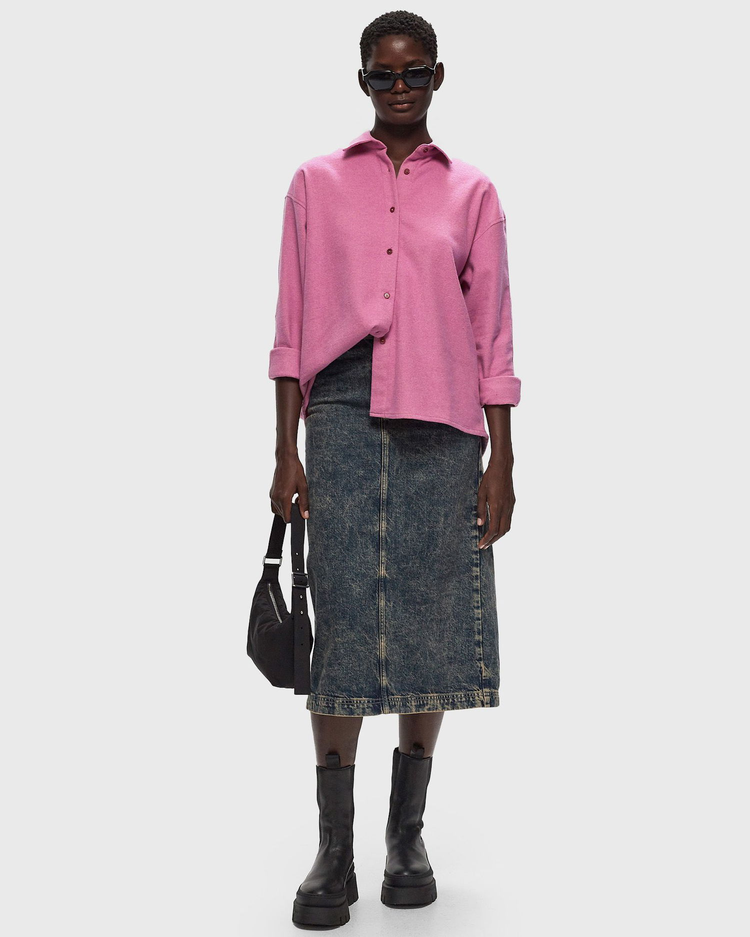 Košeľa American Vintage VYLOW SHIRT Ružová | VYL06AH24-BERLINGOT-CHINE, 1