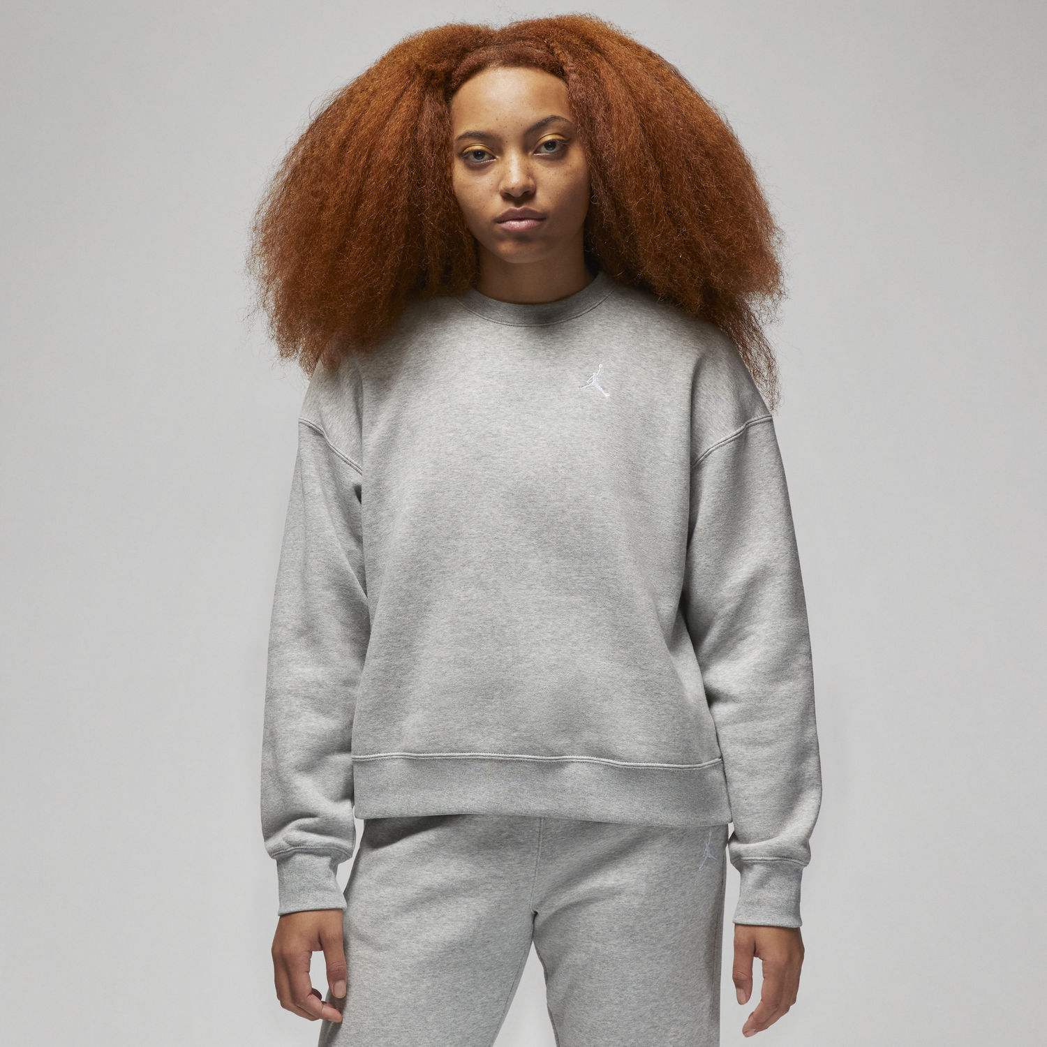 Mikina Jordan Brooklyn Fleece s kulatým Šedá | FN4491-063, 0