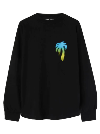 Tričko Palm Angels Sprayed Palm Logo Over Tee Čierna | PMAB001F22JER0031055
