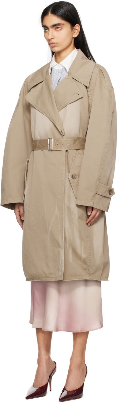 Trenčkot Acne Studios Acne Studios Belted Trench Coat Béžová | A90630-, 3