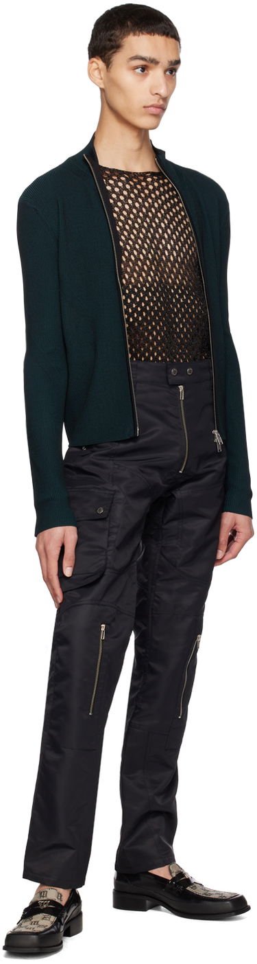 Sveter Dion Lee Angled Rib Zip-Up Sweater Navy | C7153R23, 3