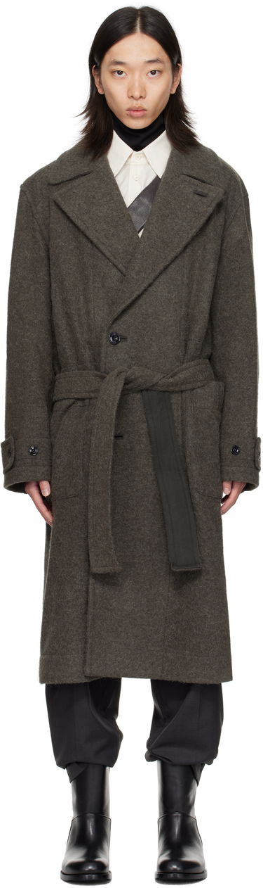 Kabáty LEMAIRE Lemaire Soft Belted Coat Zelené | CO1135 LF504, 0