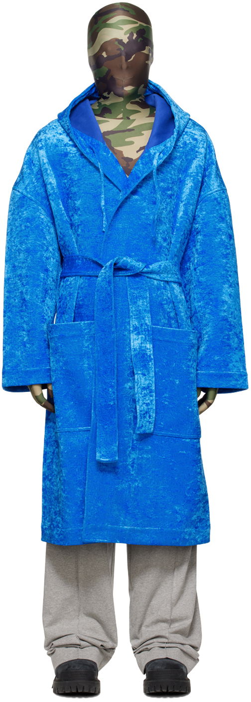 Oversized Velour Bathrobe Coat