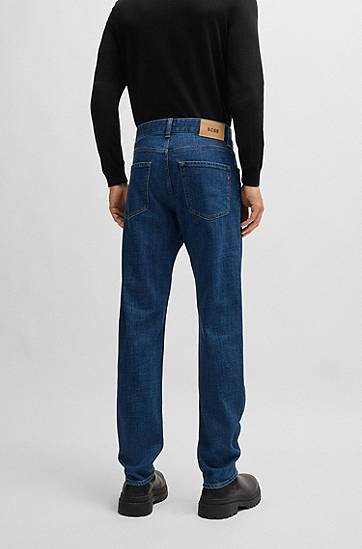 Džínsy BOSS Regular Fit Stretch Denim Jeans Modrá | 50528266, 1