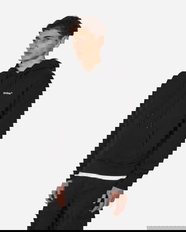 Mikina Off-White Logo Slim Hooded Sweatshirt Black Čierna | OMBB097C99FLE007 1001, 2