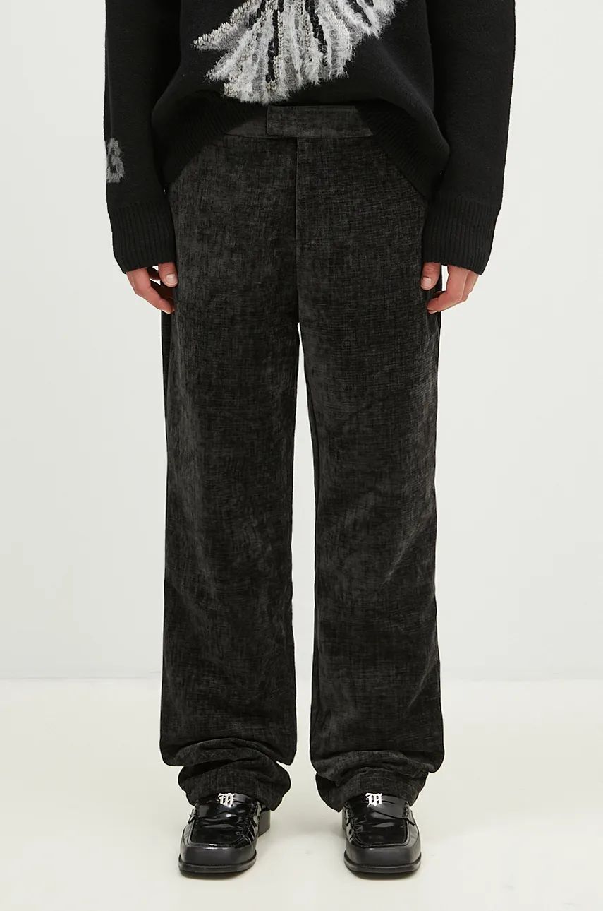 Nohavice DAILY PAPER Zuri Velvet Trousers Čierna | 2421091, 0
