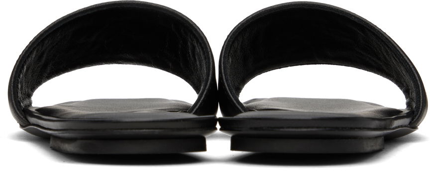 'AC' Leather Slide Sandals