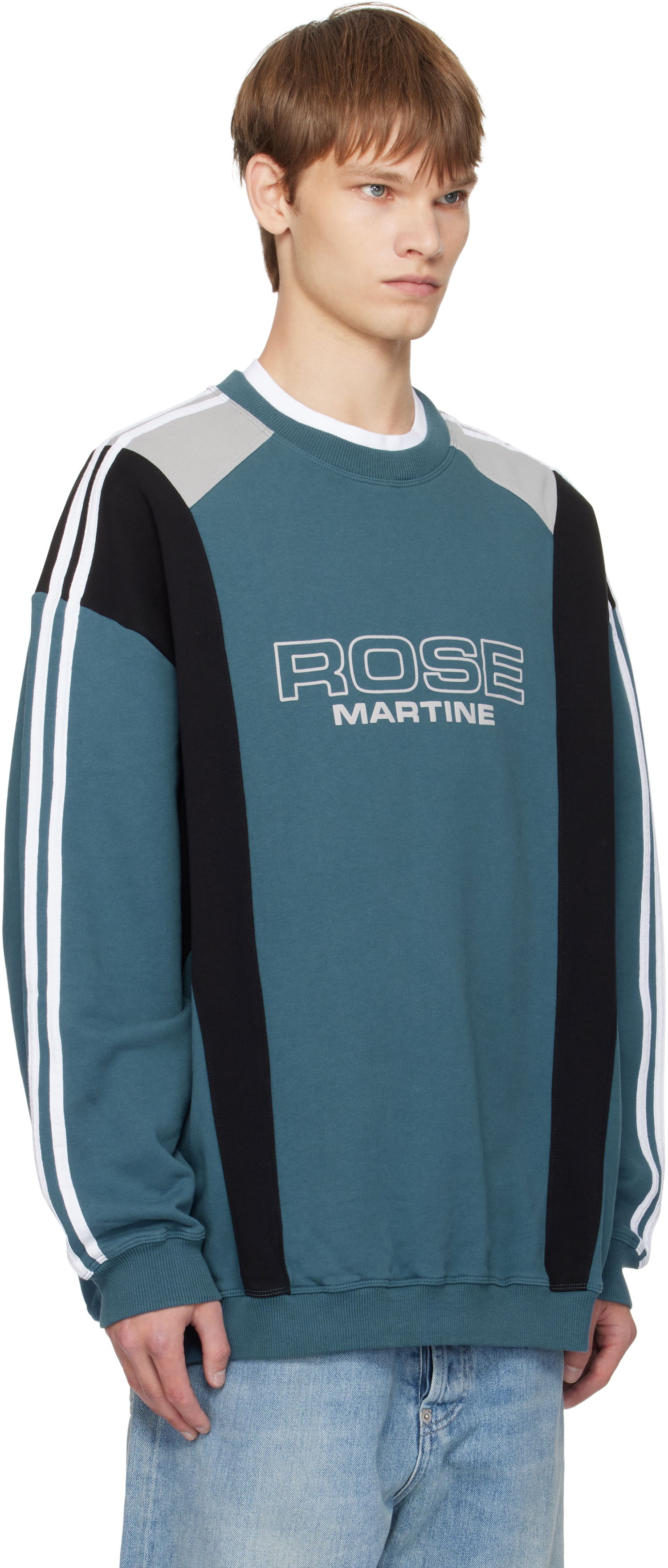 Mikina Martine Rose Martine Rose Panelled Sweatshirt Tyrkysová | 673JS01529D, 1