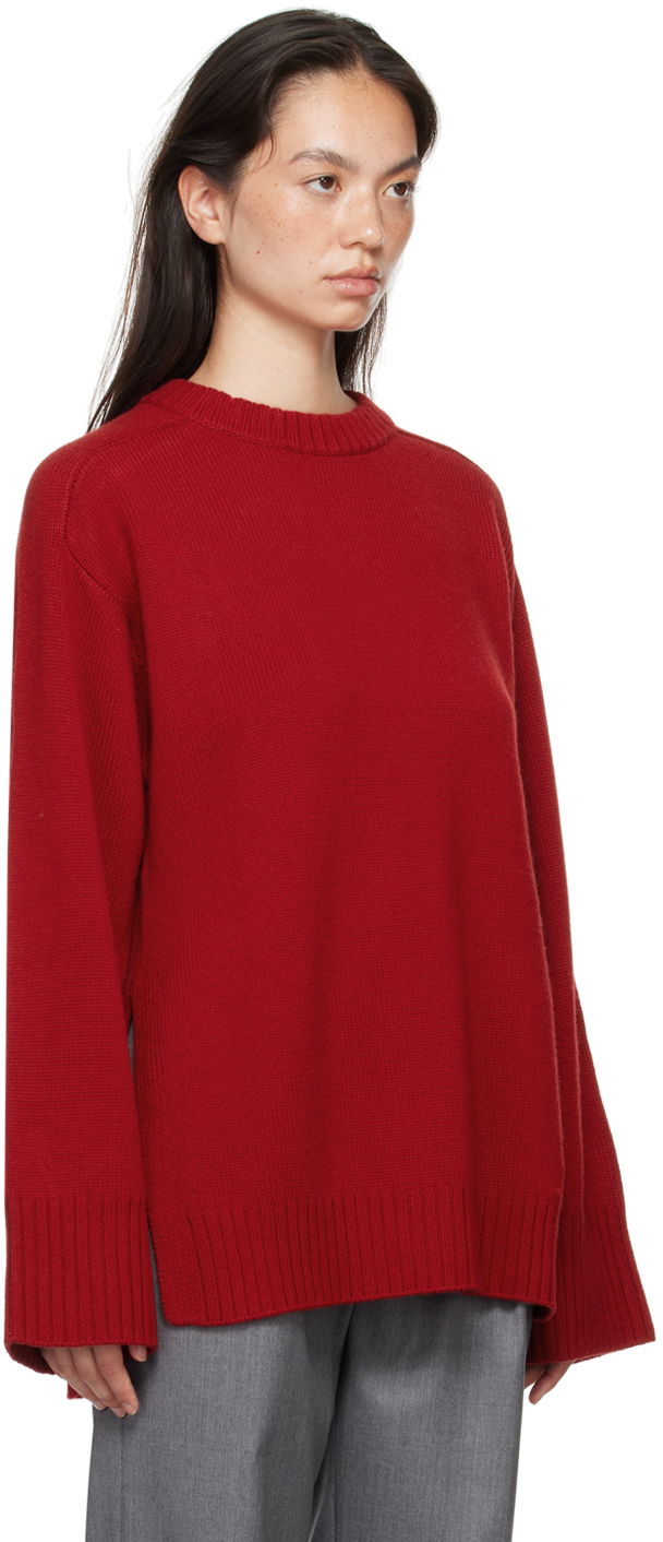 Sveter Loulou de Saison Loulou de Saison Safi Ribbed Knit Sweater Červená | SAFI, 1
