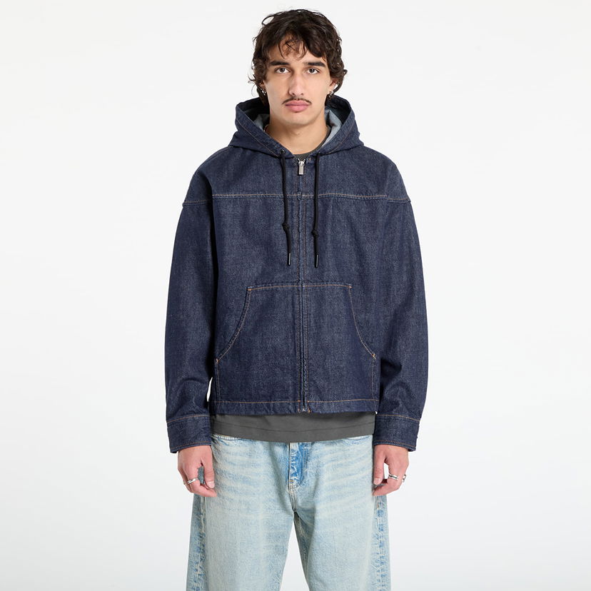 Bunda CALVIN KLEIN Calvin Klein Jeans Zip Front Denim Hoodie Modrá | LV04RD715G 59W