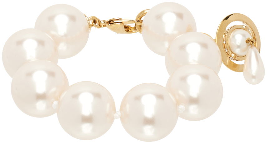 Náramok Vivienne Westwood Giant Pearl Drop Bracelet Béžová | 61030084-02R107-IM, 0