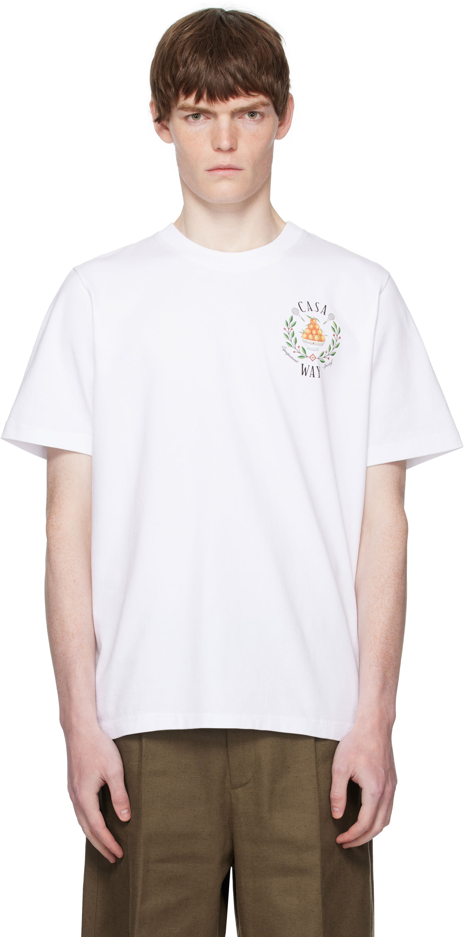 Tričko Casablanca Casablanca 'Casa Way' Graphic T-Shirt Biela | MPF25-JTS-001-26-EX-FLANNELS, 0