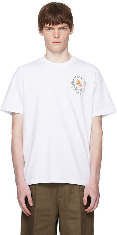Tričko Casablanca Casablanca 'Casa Way' Graphic T-Shirt Biela | MPF25-JTS-001-26-EX-FLANNELS, 0
