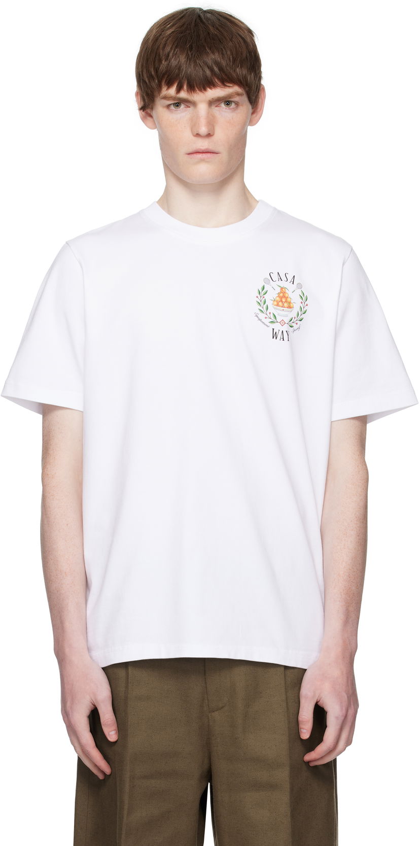 Tričko Casablanca Casablanca 'Casa Way' Graphic T-Shirt Biela | MPF25-JTS-001-26-EX-FLANNELS