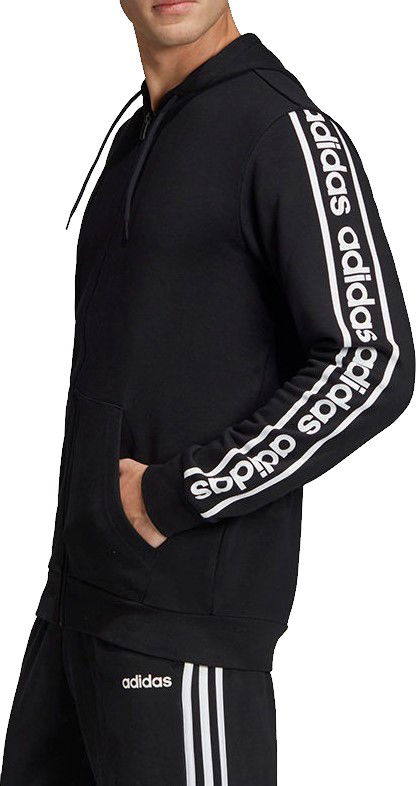 Mikina adidas Originals Full-Zip Logo Hoodie Čierna | ei5615