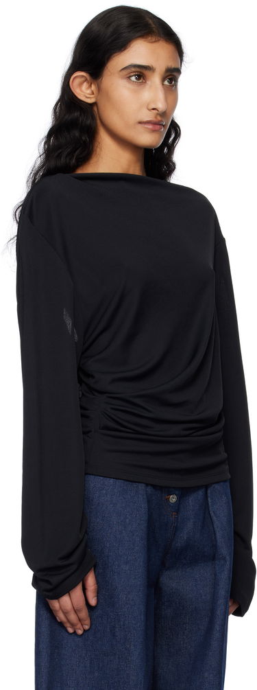 Sveter Jacquemus Jacquemus 'The Croisière' Gathered Long Sleeve Blouse Čierna | 25E251TO121-1026, 1
