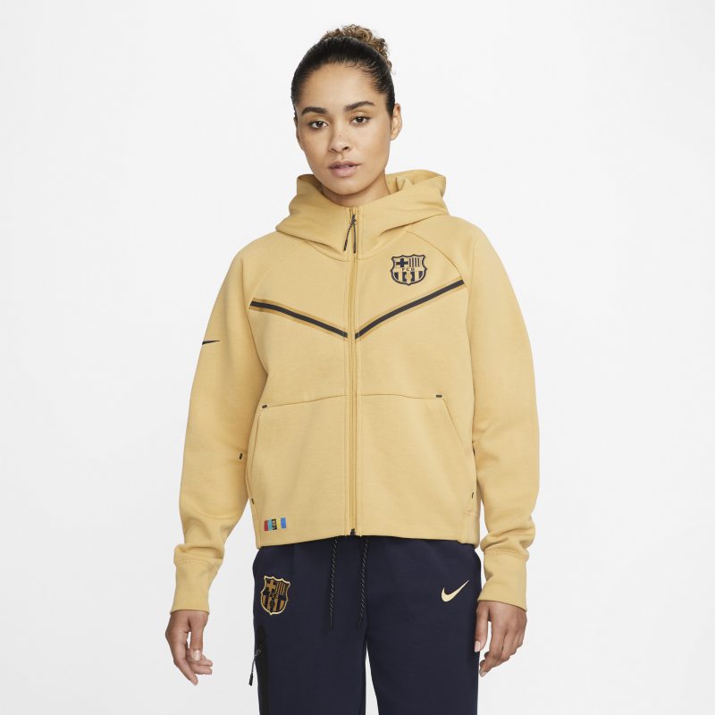 Mikina Nike F.C. Barcelona Tech Fleece Windrunner Full-Zip Hoodie Béžová | DN3846-714, 0