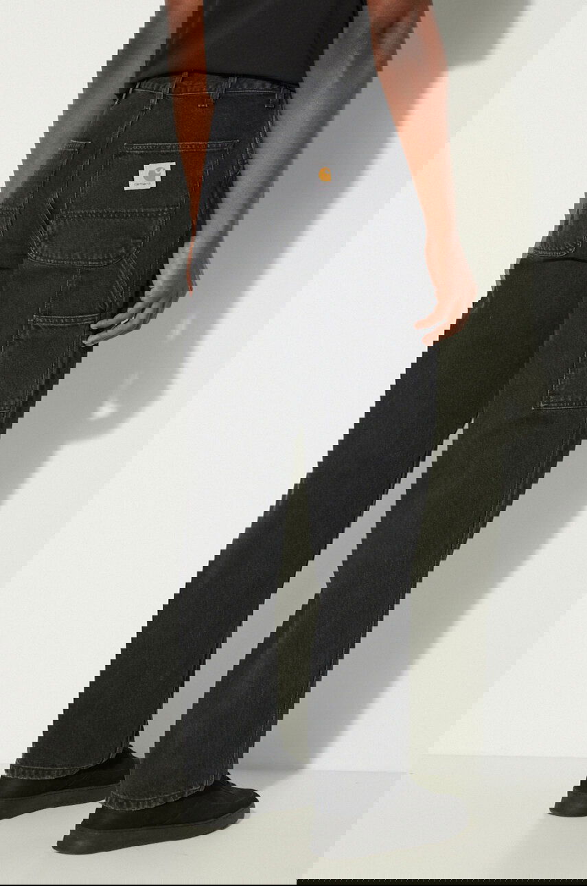 Nohavice Carhartt WIP Single Knee Pants Čierna | I032024-8906, 1