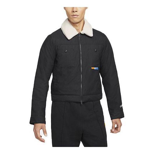 Bomber bunda Nike Fleece Lapel Padded Jacket Čierna | DA6716-010, 0