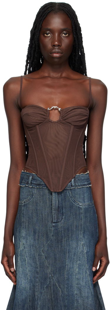 Tielko Miaou Miaou Hannah Jewett Edition Deia Corset Top Hnedá | 7069PM1UMB, 0