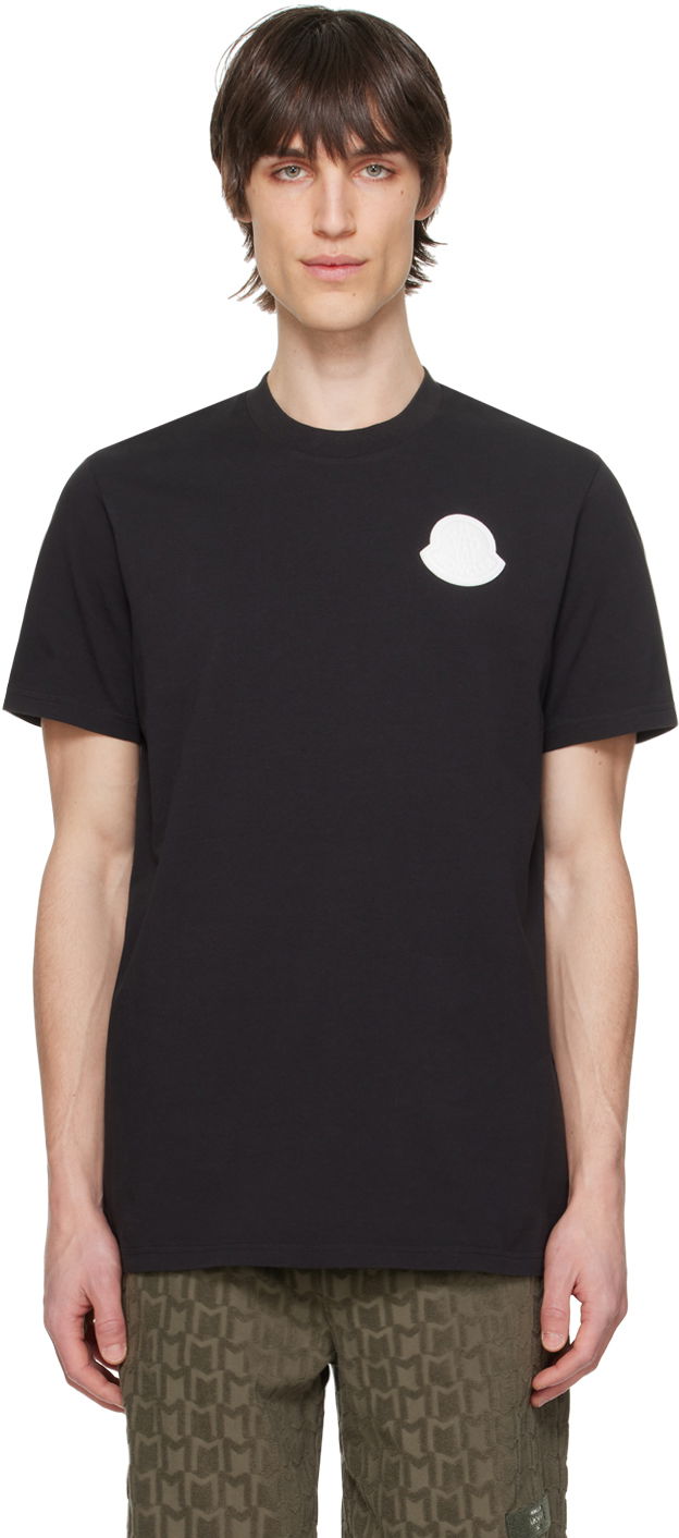 Tričko Moncler Black Patch T-Shirt Čierna | J10918C0004583927, 0