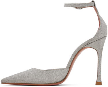 Tenisky a topánky Amina Muaddi Glitter Pump Heels Šedá | KIM PUMP SR GLITTER, 2