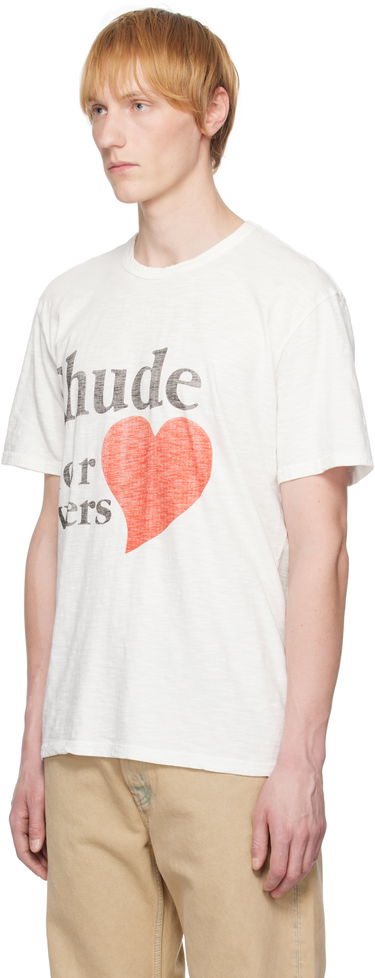 Tričko Rhude Rhude Slub 'Lovers' T-Shirt Biela | RHSS25TT24012, 3