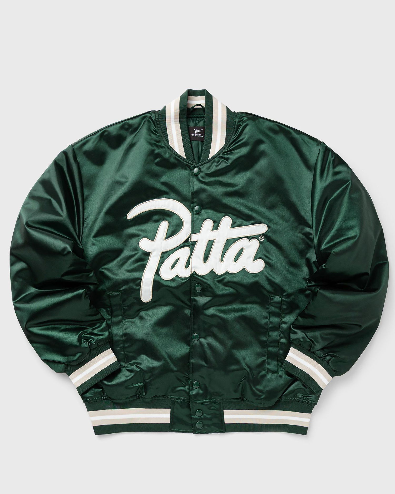 Bomber bunda Patta Satin Varsity Jacket with Script Logo Zelené | POC-AW25-5000-348-0016-201, 0