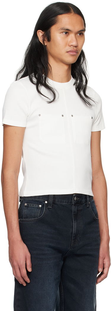Tričko Dion Lee Shrunken Rivet T-Shirt Biela | C3170PS24, 1