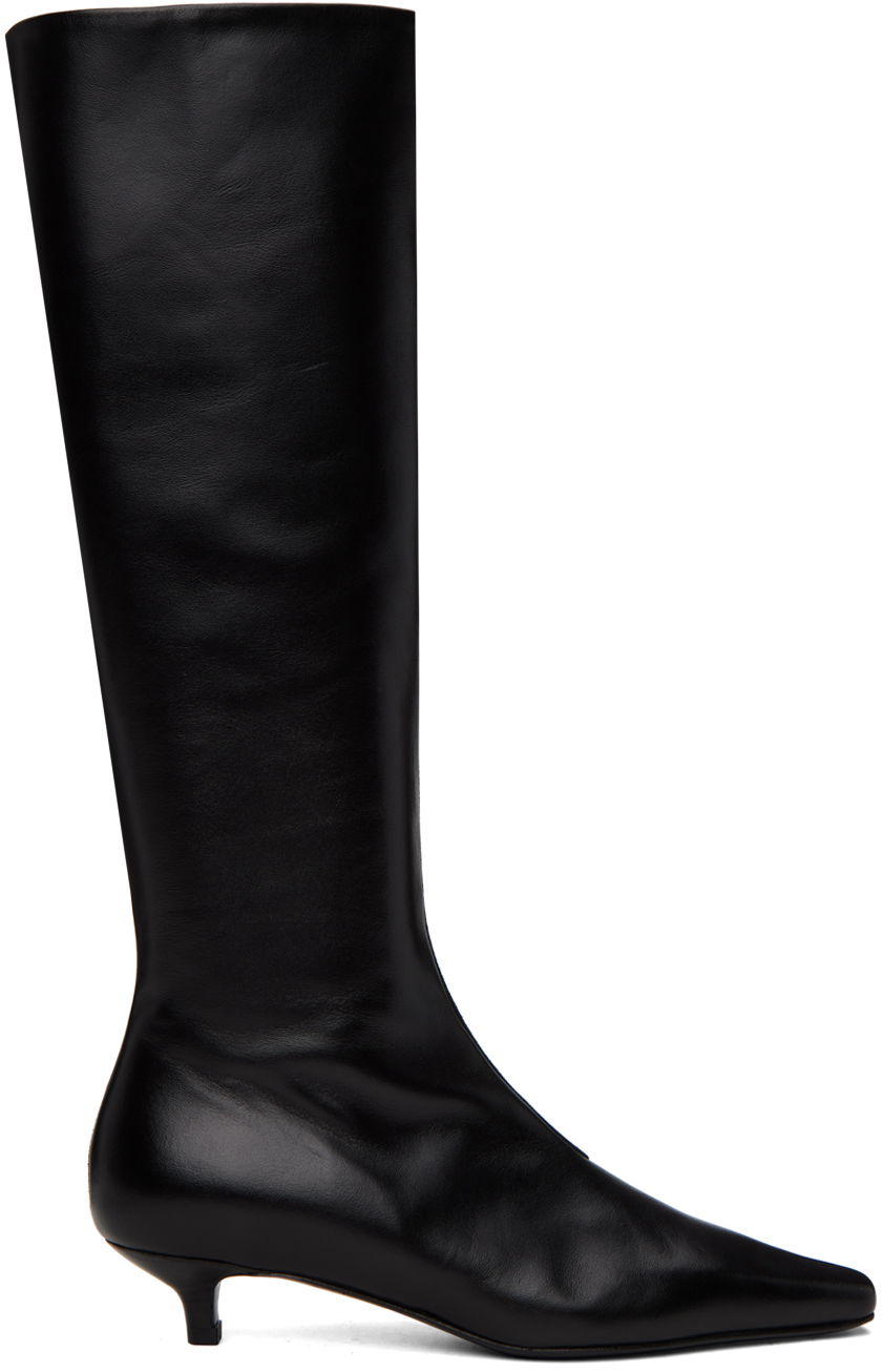 Oblečenie TOTEME TOTEME 'The Slim' Kitten Heel Boots Čierna | 234-WLGSE064-LE0014, 0
