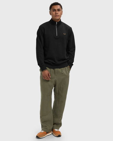 Mikina Fred Perry Half Zip Sweatshirt Čierna | M3574-S77, 2