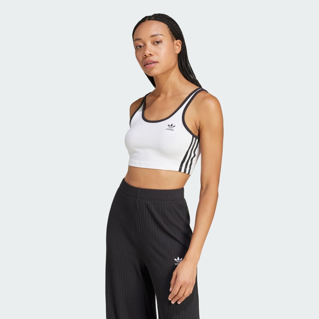 Tielko adidas Performance 3-Stripes Sports Bra Biela | JD4613, 0