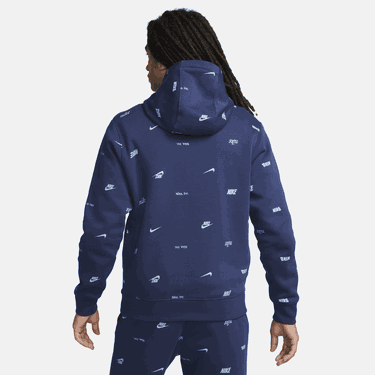 Mikina Nike Club Fleece s kapucí Navy | FB7434-410, 1