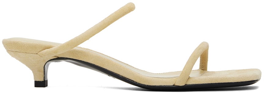 Doplnky TOTEME TOTEME 'The Minimalist' Heeled Suede Sandals Béžová | 243-WAS2065-LE0045, 0