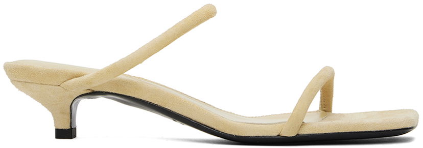 Doplnky TOTEME TOTEME 'The Minimalist' Heeled Suede Sandals Béžová | 243-WAS2065-LE0045