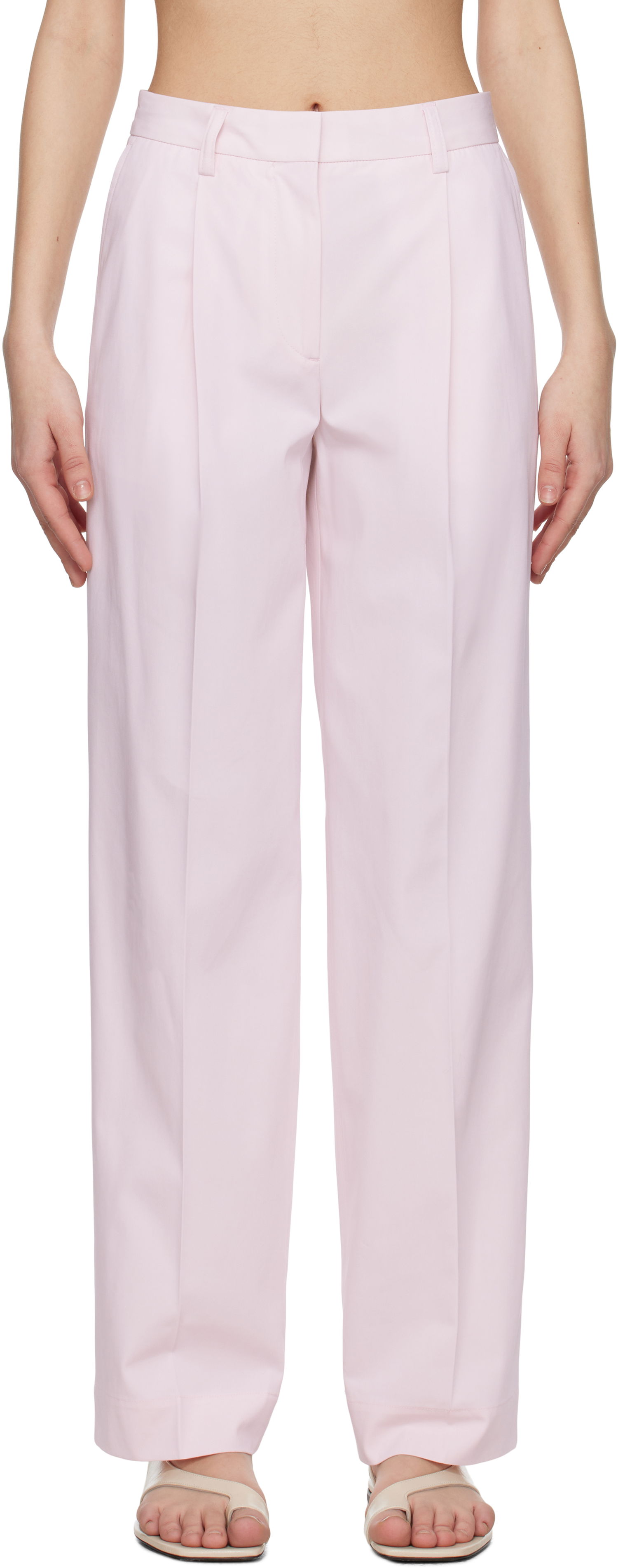 Nohavice TOTEME TOTEME Slanted Pocket Trousers Ružová | 252-WRB0246-FB0379, 0