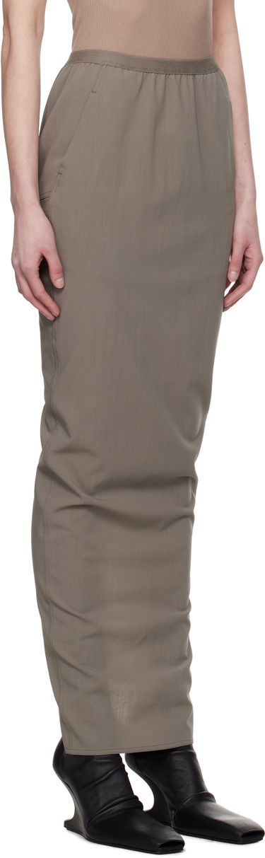 Sukňa Rick Owens Rick Owens Hollywood Soft Pillar Maxi Skirt Hnedá | RP01E7331 WLP, 1