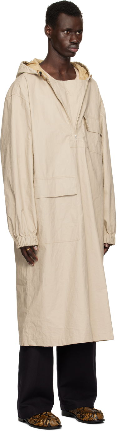 Pláštenka Dries Van Noten Dries Van Noten Half-Zip Hooded Coat Béžová | 251-020508-1285, 1
