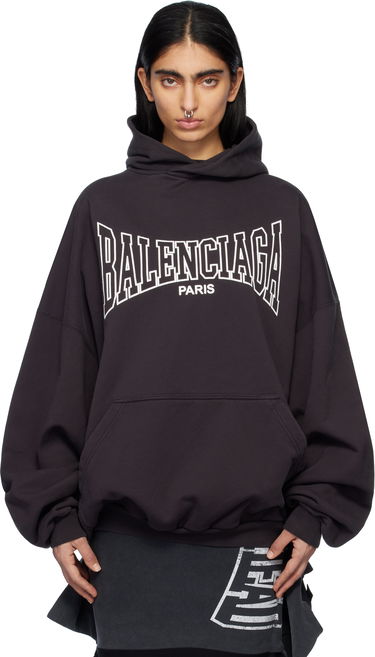 Mikina Balenciaga Boxing Large Fit Hoodie Čierna | 803265 TRVH6, 0