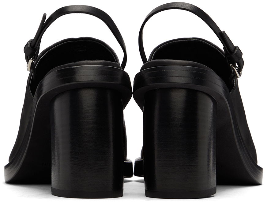 Ann Demeulemeester Calfskin Heeled Slingback Sandals